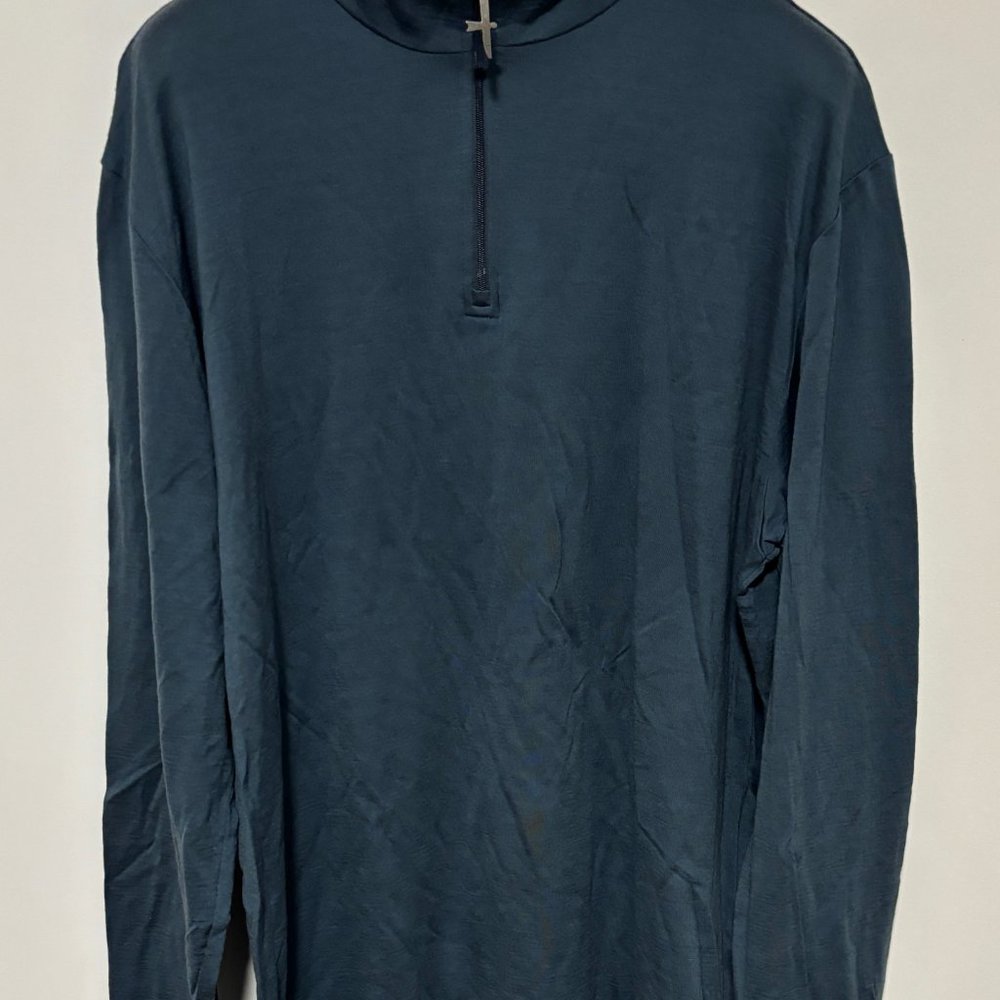$450 Untouched World Merino Wool Quarter Zip Long Sleeve Sweater - XL - XXL
